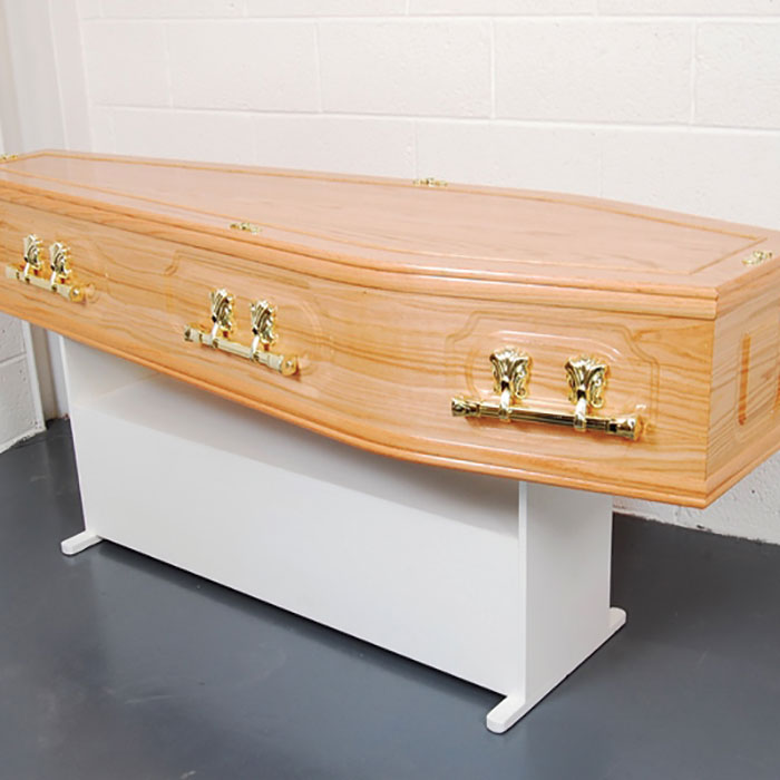 Flat Lid Decorative Bead Coffin