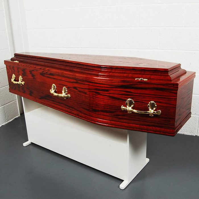 Plain Side Mahogany Coffin