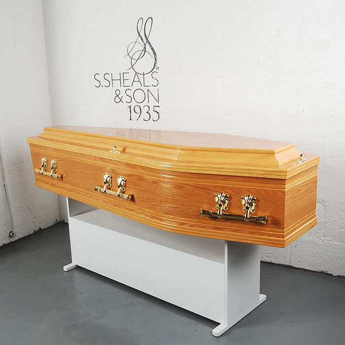 Profile Side Light Oak Coffin